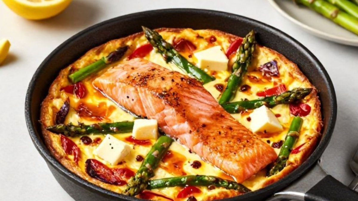 Recipe: Spicy Salmon & Smoked Gouda Frittata with Asparagus