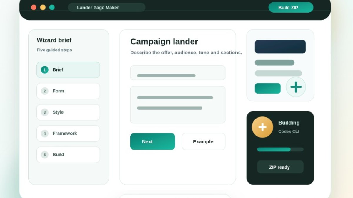 AI-tool: Lander Page Maker