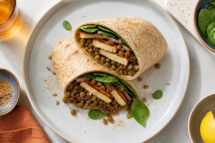 Spiced Lentil & Halloumi Power Wrap