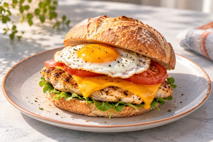 Sunrise Chicken & Egg Sandwich