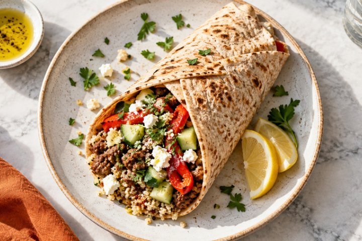 Friday's Mediterranean Lamb & Quinoa Stuffed Bell Pepper Wrap