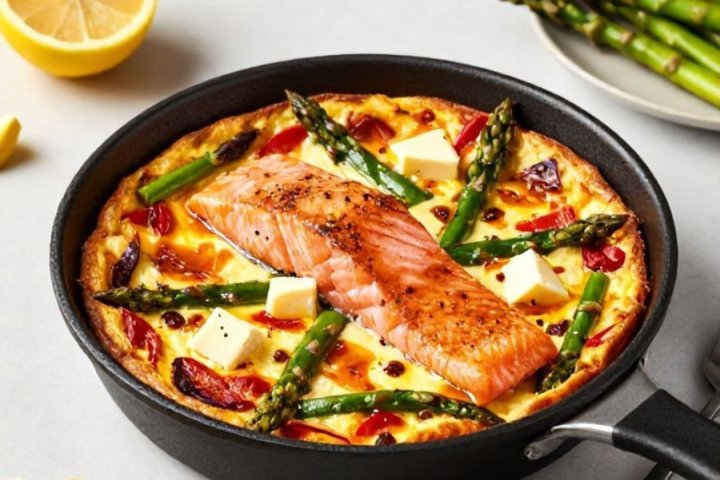 Recipe: Spicy Salmon & Smoked Gouda Frittata with Asparagus