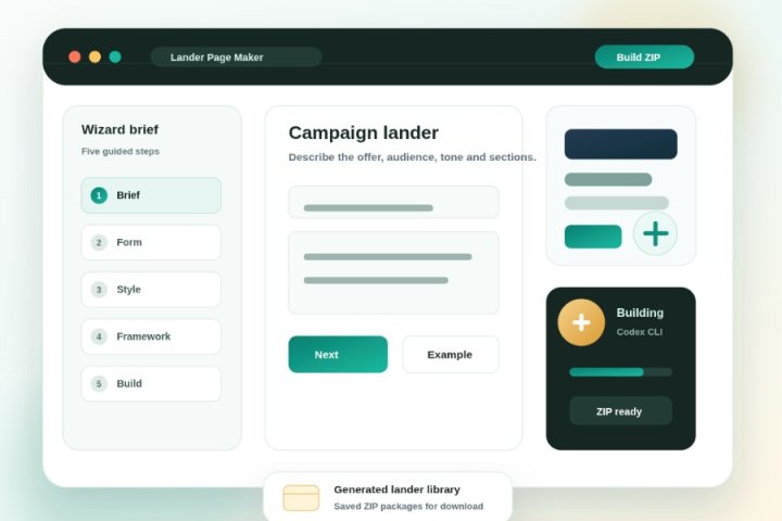 AI-tool: Lander Page Maker